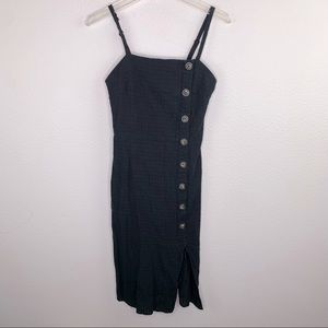 Universal Thread Black Midi Side Slit Midi Dress